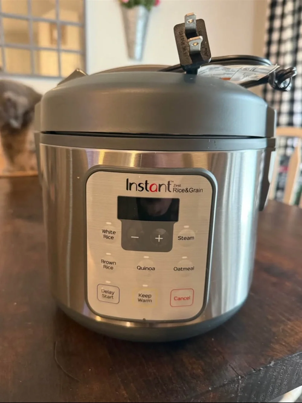 Instant Zest Rice & Grain Cooker - Stainless Steel & Gray